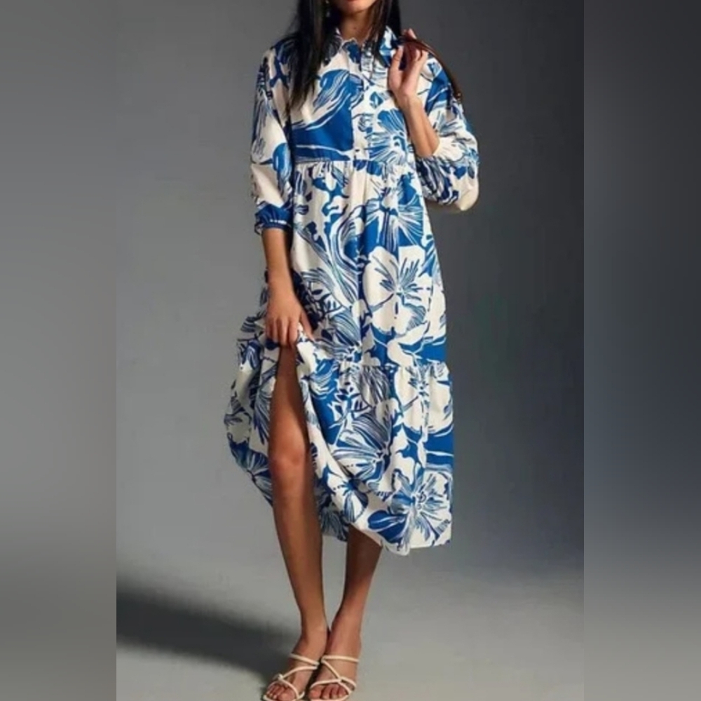Anthropologie Maeve Shirt Dress. 100% Cotton
